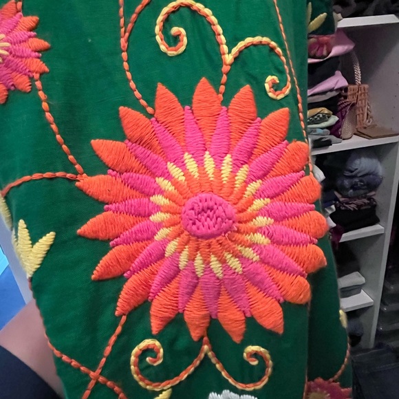 Frances Valentine embroidered long caftan size 4 - Picture 5 of 8